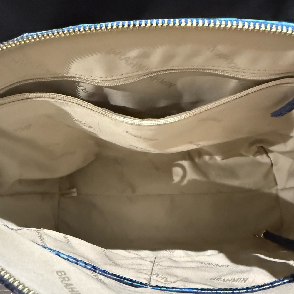 Brahmin Large Duxbury Satchel blue Ombré Melbourne Genuine Leather new! - Picture 12 of 12